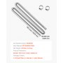 VEVOR Exhaust Hose, 3000mm Stainless Steel Exhausts Hose, Diesel Heater Flexible Exhaust Pipe with 2 Hose Clamps, Exhausts Hoses Kit Diesel Heater Accessories for 2KW 5KW 8KW Diesels Heaters