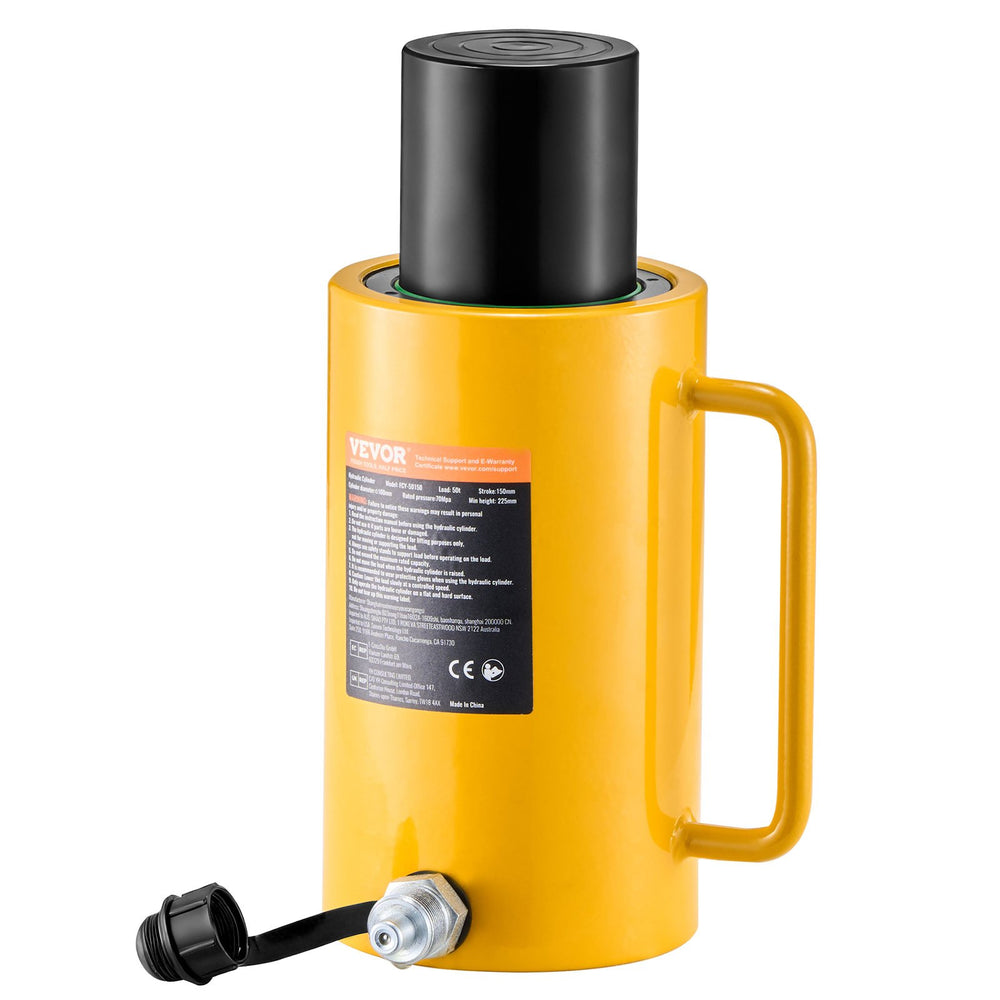 VEVOR Hydraulic Cylinder Jack 50T 150 mm Stroke Single Acting Hydraulic Cylinder Jack Ram
