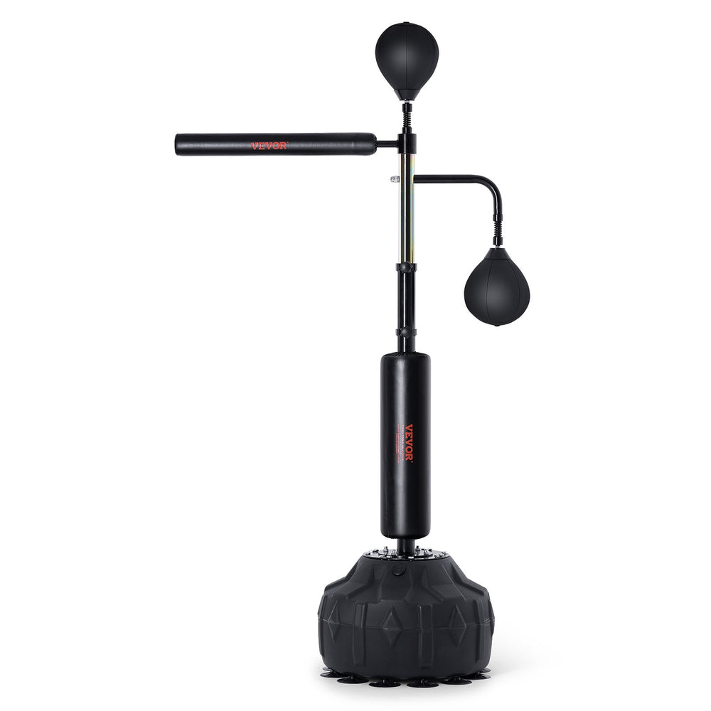 VEVOR Boxing Speed Trainer, Punching Bag with Stand, Reflex Boxing Bag for Teens & Adults, Height Adjustable Free Standing Strike Bag Set with Gloves, Workout Speed Bag for Home Gym Training, Black