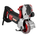 VEVOR Wall Chaser, 34 mm Cutting Depth Wall Cutting Machine 2500W Wall Groove Cutting Machine 38 mm Cutting Width Wall Slotting Machine With 5 Saw Blades 115 mm Diameter 6300r/Min with Infrared Ray