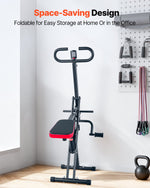 VEVOR Squat Machine, Deep Squat Rowing Machine for Home, Easy Setup & Foldable Exercise Equipment, Glute Trainer Machine with 12-Gear Adjustable Resistance, Glutes & Leg Home Workout Machine, Black