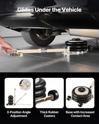 VEVOR Air Jack, 3 Ton Triple Bag Air Jack, Airbag with Six Steel Pipes, Lift Up to 450 mm, 1-6 s Fast Lifting Pneumatic with Adjustable Long Handle & Rubber Pad for Cars, SUVs, Pickup Trucks Repair