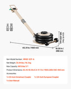 VEVOR Air Jack, 3 Ton Triple Bag Air Jack, Airbag with Six Steel Pipes, Lift Up to 450 mm, 1-6 s Fast Lifting Pneumatic with Adjustable Long Handle & Rubber Pad for Cars, SUVs, Pickup Trucks Repair