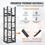 VEVOR Refrigerant Tank Rack, with 3 x 30lbs and Other 3 Small Bottle Tanks, Cylinder Tank Rack 12.79x12.99x47.12 in, Refrigerant Cylinder Rack and Holders for Freon, Gases, Oxygen, Nitrogen