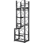 VEVOR Refrigerant Tank Rack, with 1 x 50lb, 2 x 30lb and Other 3 Small Bottle Tanks, Cylinder Tank Rack 15.55x12.99x49.8 in, Refrigerant Cylinder Rack and Holders for Freon, Gases, Oxygen, Nitrogen