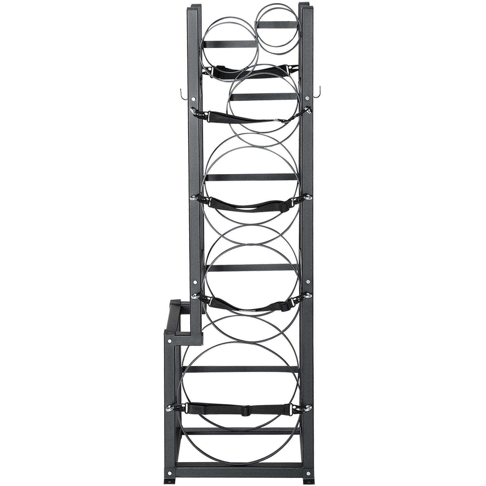 VEVOR Refrigerant Tank Rack, with 1 x 50lb, 2 x 30lb and Other 3 Small Bottle Tanks, Cylinder Tank Rack 15.55x12.99x49.8 in, Refrigerant Cylinder Rack and Holders for Freon, Gases, Oxygen, Nitrogen