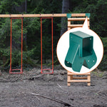 VEVOR A-Frame Middle Swing Brackets, Heavy Duty Carbon Steel Swing Set Hardware with Mounting Hardware, DIY Swing Set Bracket Swing Set Kit for 2 (101.6x101.6mm) Legs & 1 (101.6x152.4mm) Beam, Green