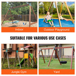 VEVOR A-Frame Middle Swing Set Brackets, Heavy Duty Carbon Steel Swing Set Hardware with Mounting Hardware, DIY Swing Set Bracket Swing Set Kit for 101.6x101.6mm Legs & 101.6x152.4mm Beam, Green 3Pcs