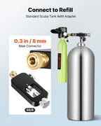 VEVOR Portable Scuba Tank Refill Adapter, 8 mm Male Connector, Aluminum Diving Oxygen Tank Refill Adapter for Oxygen Cylinder Diving Equipment, High Pressure Fill Station for Underwater Exploration