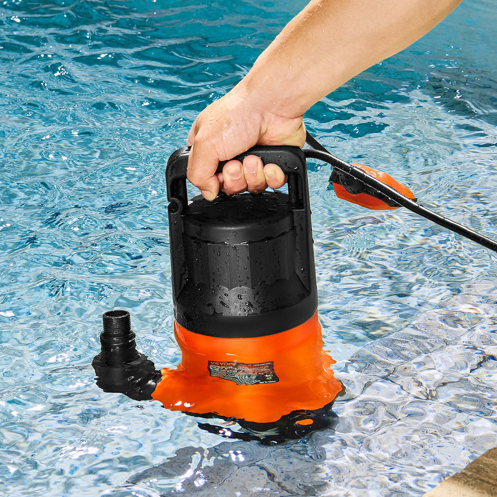 VEVOR Submersible Utility Pump Sump Pump 400W 2510 GPH/9506 LPH 26 ft/7.9 m Head Water Pump