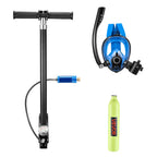 VEVOR Mini Scuba Tank with Sub-Mask, 0.5L Portable Diving Tank for Underwater Breathing, Reusable Lung Diving Cylinder up to 10 Minutes Dive Time, Emergency Rescue Pony Bottle with Pump for Snorkeling