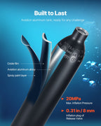 VEVOR Scuba Tank, 0.5L Portable Diving Tank, Diving Oxygen Cylinder with Pump Supports 5-10 Minutes Underwater Breathing, 98.43 ft Diving Depth, Refillable Snorkel Air Tank for Underwater Exploration