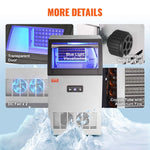 VEVOR Commercial Ice Maker Freestanding Cabinet Machine 54 kg/24H 50 Ice Cubes