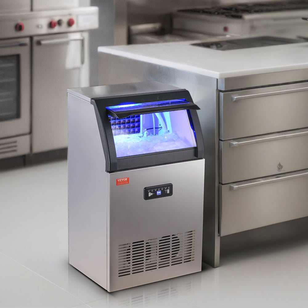 VEVOR Commercial Ice Maker Freestanding Cabinet Machine 54 kg/24H 50 Ice Cubes