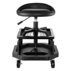 VEVOR Rolling Shop Stool, Pneumatic Garage Seat/Work Stool with 300 lbs Capacity, Adjustable Height Roller Creeper Seat, 360° Swivel Padded Workshop Stool with Casters, for Garage, Shop & Auto Repair
