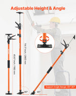 VEVOR Cabinet Jack Support Pole, 2-Pack, 116-290 cm Steel Telescopic Quick Support Rod, Adjustable 3rd Hand System up to 70 kg Capacity for Installing Cabinets, Lifting Drywall, Cargo Bars