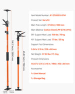 VEVOR Cabinet Jack Support Pole, 8-Pack, 116-290 cm Steel Telescopic Quick Support Rod, Adjustable 3rd Hand System up to 70 kg Capacity for Installing Cabinets, Lifting Drywall, Cargo Bars