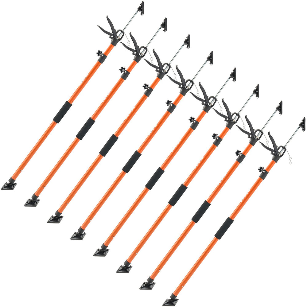 VEVOR Cabinet Jack Support Pole, 8-Pack, 116-290 cm Steel Telescopic Quick Support Rod, Adjustable 3rd Hand System up to 70 kg Capacity for Installing Cabinets, Lifting Drywall, Cargo Bars