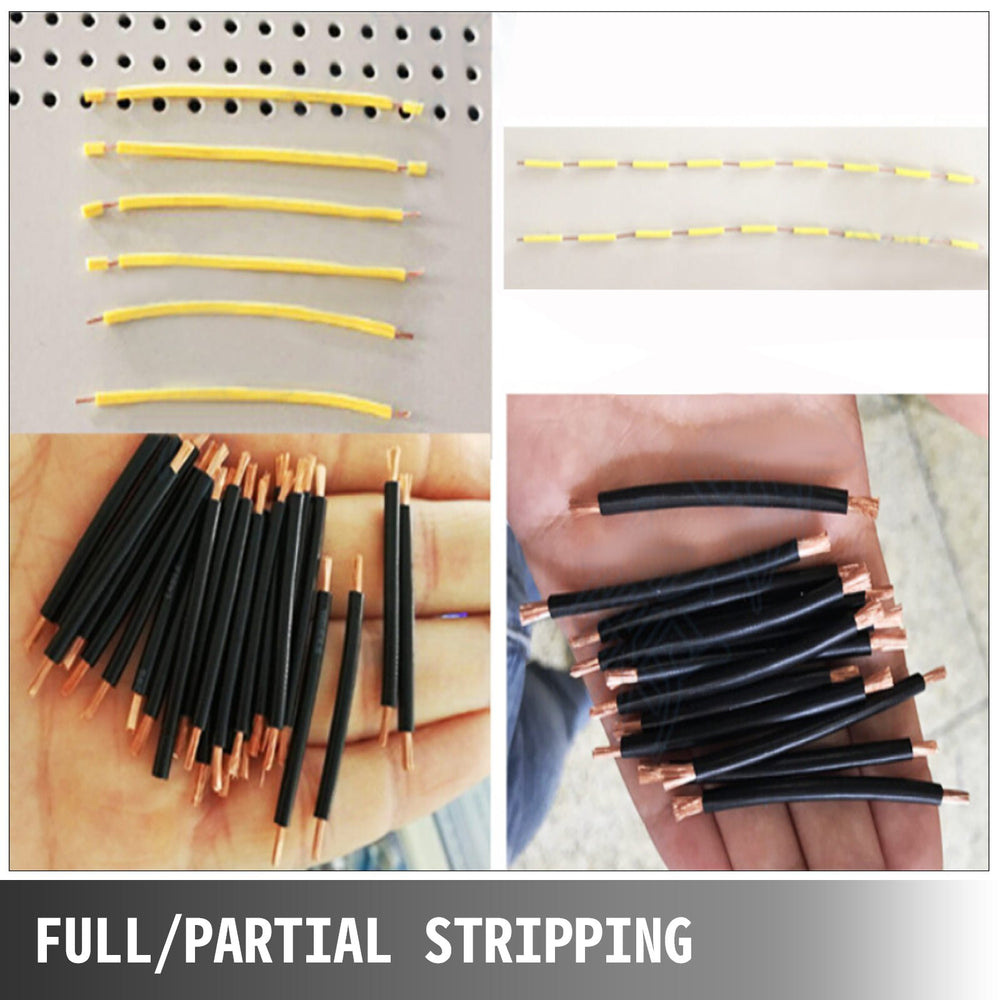 VEVOR Automatic Wire Stripper Machine 300W, Computerized Wire Stripping and Peeling Machine, Wire Stripping Tool with Straightener and Collection Plate for 0.1-10 Square Millimeters Wires