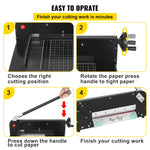 VEVOR A4 Paper Guillotine 12" Width Paper Cutter Heavy Duty Manual Stack Paper Trimmer Stack Cutter with Clamp Safe Lock for Home Office