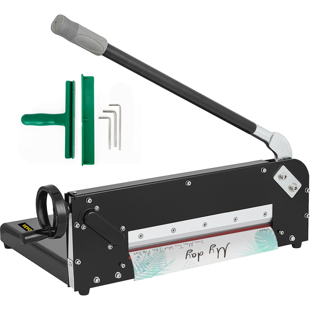 VEVOR A4 Paper Guillotine 12" Width Paper Cutter Heavy Duty Manual Stack Paper Trimmer Stack Cutter with Clamp Safe Lock for Home Office