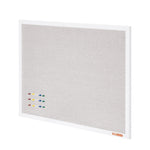 VEVOR 36"x24" White Cork Board with Linen Surface – Stylish Wall-Mounted Bulletin Board for Home, School, Office – Elegant & Functional Noticeboard