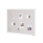 VEVOR 48"x36" White Cork Board with Linen Surface – Stylish Wall-Mounted Bulletin Board for Home, School, Office – Elegant & Functional Noticeboard