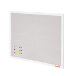 VEVOR 48"x36" White Cork Board with Linen Surface – Stylish Wall-Mounted Bulletin Board for Home, School, Office – Elegant & Functional Noticeboard