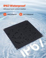 VEVOR 20W 12V Solar Panel Battery Charger, Solar Battery Trickle Charger Maintainer with Built-in Smart Controller & 3 Connection Cables, IP67 Waterproof Portable for RV Car Motorcycle Boat Van Camper