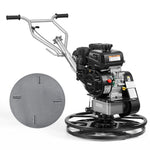 VEVOR Power Trowel, 610 mm Concrete Finishing Machine with Float Pan, 7HP Kohler Engine, 4 Blades, Adjustable Pitch, Gas-Powered Walk-Behind Cement Surface Finisher for Smooth Floors, Construction
