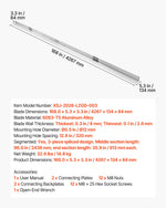 VEVOR Concrete Screed Blade 4267 mm Aluminum Alloy Board Leveling Tool, 5.3 in Wide Straight Edge, Wide Coverage, Replacement Surface Leveler for Driveway, Patio, Sidewalk, Garage Floor Finishing