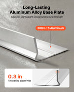 VEVOR Concrete Screed Blade 3048 mm Aluminum Alloy Board Leveling Tool, 5.3 in Wide Straight Edge, Wide Coverage, Replacement Surface Leveler for Driveway, Patio, Sidewalk, Garage Floor Finishing