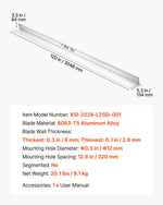 VEVOR Concrete Screed Blade 3048 mm Aluminum Alloy Board Leveling Tool, 5.3 in Wide Straight Edge, Wide Coverage, Replacement Surface Leveler for Driveway, Patio, Sidewalk, Garage Floor Finishing