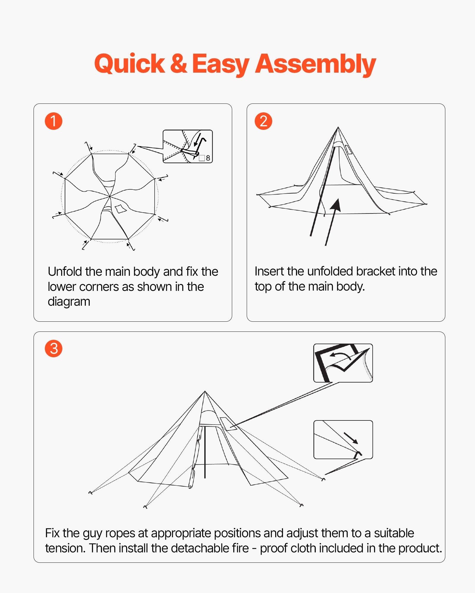 VEVOR Hot Tent for 2 Persons, Portable Winter Tipi Tent with Stove Jack, Waterproof Camping Tents, Lightweight 4 Season Shelter Tents for Hiking Fishing Backpacking, S Size