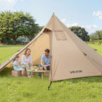 VEVOR Hot Tent for 2 Persons, Portable Winter Tipi Tent with Stove Jack, Waterproof Camping Tents, Lightweight 4 Season Shelter Tents for Hiking Fishing Backpacking, S Size