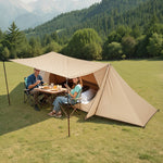 VEVOR Camping Hot Tent, Lightweight Bushcraft Tent with Stove Jack & 2 Tarp Poles, Waterproof Winter Hot Tents Shelters, Portable 4 Season Tents for 2 Persons Hiking Fishing Hunting Backpacking