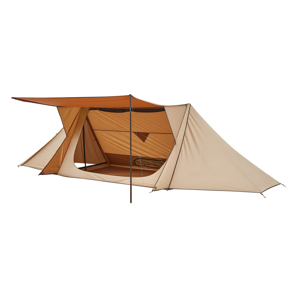 VEVOR Camping Hot Tent, Lightweight Bushcraft Tent with Stove Jack & 2 Tarp Poles, Waterproof Winter Hot Tents Shelters, Portable 4 Season Tents for 2 Persons Hiking Fishing Hunting Backpacking