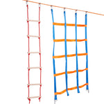 VEVOR Ninja Warrior Obstacle Course for Kids, 15.24 m Weatherproof Slacklines, 500lbs Weight Capacity Monkey Line, Outdoor Playset Equipment, Backyard Toys Training Equipment Set with 10 Obstacles