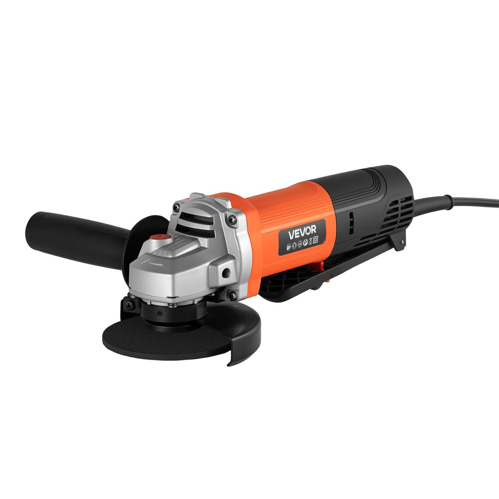 VEVOR Angle Grinder, 114.3mm Electric Grinder Power Tool, 4.5Amps 12000RPM High-Speed Corded Angle Grinders with Adjustable Dust Guard for Metal Grinding, Cutting, Rust Removal (Disc Not Included)