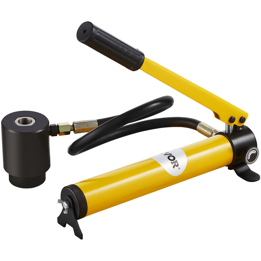 VEVOR 15 Ton Hydraulic Knockout Punch Driver Kit Hole Tool 12.7mm-101.6mm with 10 Dies