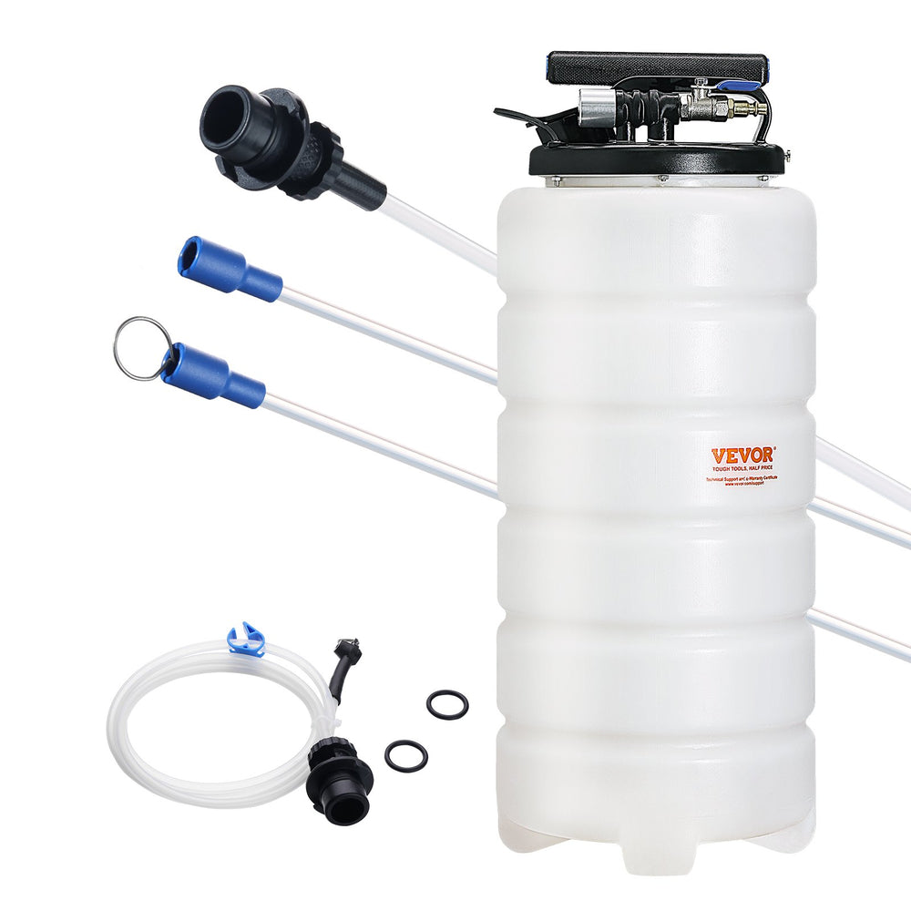 VEVOR Fluid Extractor, 4 Gallons (15 Liters), Pneumatic/Manual Oil Changer Vacuum Fluid Extractor with Dipstick and Suction Hose, Oil Extractor Change Pump for Automotive Fluids Vacuum Evacuation