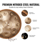 VEVOR Handpan Drum 55.9 cm 10 Notes D Minor Hand Drum Instrument with Mallet
