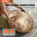 VEVOR Handpan Drum 55.9 cm 12 Notes D Minor Hand Drum Instrument with Mallet