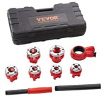 VEVOR Ratchet Pipe Threader Kit, 6.4mm NPT - 32mm NPT Manual Ratcheting Pipe Threader, Portable Pipe Threading Tool Set with 6PCS NPT Dies, Storage Case for Galvanized Aluminum Iron Copper Pipes