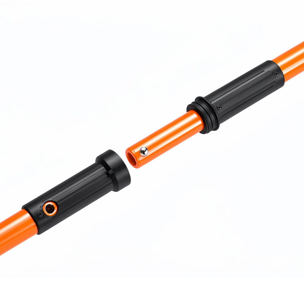 VEVOR Manual Pole Saw, 2.2-8.2 m Extendable Tree Pruner, Sharp Steel Blade and Scissors High Branches Trimming, Branch Trimmer with Lightweight 2.4 m Fiberglass Handles, for Pruning Palms and Shrubs