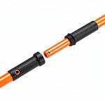 VEVOR Manual Pole Saw, 2.2-8.2 m Extendable Tree Pruner, Sharp Steel Blade and Scissors High Branches Trimming, Branch Trimmer with Lightweight 2.4 m Fiberglass Handles, for Pruning Palms and Shrubs