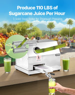 VEVOR Commercial Sugar Cane Juicer Machine 50 kg/h Output 3 Rollers 62 mm Inlet