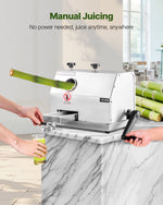 VEVOR Commercial Sugar Cane Juicer Machine 50 kg/h Output 3 Rollers 62 mm Inlet