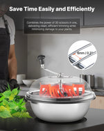 VEVOR Bud Leaf Bowl Trimmer, 420 mm Manual Bud Trimmer, with Sharp Stainless Steel Blades, Visual Cutting, Wet & Dry Hydroponic Cutting Machine, Twisted Spin Cut for Plants Leaves Buds Flowers