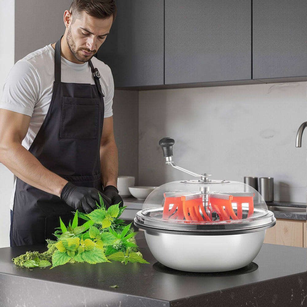 VEVOR Bud Leaf Bowl Trimmer, 420 mm Manual Bud Trimmer, with Sharp Stainless Steel Blades, Visual Cutting, Wet & Dry Hydroponic Cutting Machine, Twisted Spin Cut for Plants Leaves Buds Flowers
